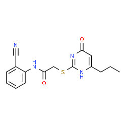 N-(2-cyanophenyl)-2-[(4-hydroxy-6-propylpyrimidin-2-yl)sulfanyl]acetamide Structure