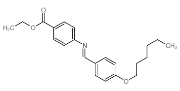 ethyl 4-[(4-hexoxyphenyl)methylideneamino]benzoate结构式
