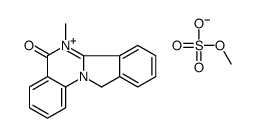 6-methyl-11H-isoindolo[2,1-a]quinazolin-6-ium-5-one,methyl sulfate结构式