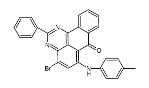 4-bromo-6-(4-methylanilino)-2-phenylbenzo[e]perimidin-7-one结构式