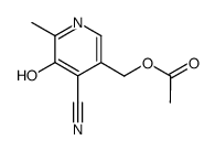 2-methyl-3-hydroxy-4-cyano-5-acetyloxymethyl-pyridine Structure