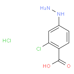 2-Chloro-4-hydrazinylbenzoic acid hydrochloride Structure