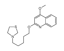 3-[5-(4-methoxyquinolin-2-yl)oxypentyl]-1,3-thiazolidine Structure