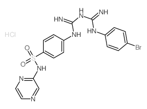 1-(4-bromophenyl)-2-[N-[4-(pyrazin-2-ylsulfamoyl)phenyl]carbamimidoyl]guanidine Structure
