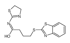 4-(1,3-benzothiazol-2-ylsulfanyl)-N-(4,5-dihydro-1,3-thiazol-2-yl)butanamide结构式