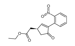 3-(2-nitrophenyl)-4-oxo-2-cyclopentene-1-acetic acid ethyl ester Structure