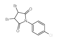 3,4-dibromo-1-(4-chlorophenyl)pyrrolidine-2,5-dione结构式