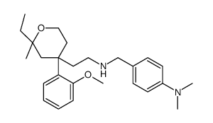 4-[[2-[2-ethyl-4-(2-methoxyphenyl)-2-methyloxan-4-yl]ethylamino]methyl]-N,N-dimethylaniline结构式