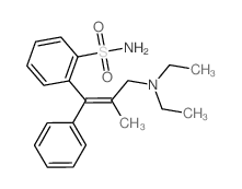 2-[(Z)-3-diethylamino-2-methyl-1-phenyl-prop-1-enyl]benzenesulfonamide结构式