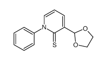3-(1,3-dioxolan-2-yl)-1-phenylpyridine-2-thione结构式