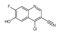 4-氯-7-氟-6-羟基-3-喹啉甲腈结构式