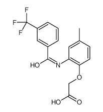 2-[4-methyl-2-[[3-(trifluoromethyl)benzoyl]amino]phenoxy]acetic acid Structure