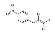 2-methyl-1-nitro-4-(2,3,3-trichloroprop-2-enyl)benzene结构式