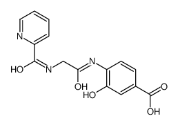 3-hydroxy-4-[[2-(pyridine-2-carbonylamino)acetyl]amino]benzoic acid Structure