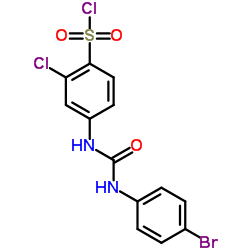 4-[3-(4-BROMO-PHENYL)-UREIDO]-2-CHLORO-BENZENESULFONYL CHLORIDE Structure