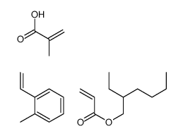 1-ethenyl-2-methylbenzene,2-ethylhexyl prop-2-enoate,2-methylprop-2-enoic acid结构式
