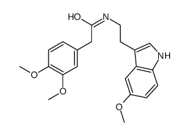 2-(3,4-dimethoxyphenyl)-N-[2-(5-methoxy-1H-indol-3-yl)ethyl]acetamide结构式