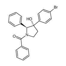 ((2S,3S)-3-(4-bromophenyl)-3-hydroxy-2-phenylpyrrolidin-1-yl)(phenyl)methanone Structure