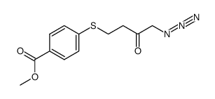 1-azido-4-[p-(carbomethoxy)thiophenoxy]-2-butanone Structure