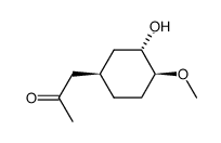 1-((1R,3S,4S)-3-hydroxy-4-methoxycyclohexyl)propan-2-one结构式