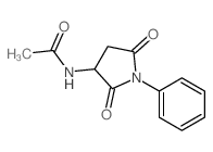 N-(2,5-dioxo-1-phenyl-pyrrolidin-3-yl)acetamide Structure