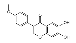 6,7-dihydroxy-3-(4-methoxyphenyl)-2,3-dihydrochromen-4-one结构式