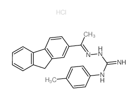 Hydrazinecarboximidamide,2-[1-(9H-fluoren-2-yl)ethylidene]-N-(4-methylphenyl)-, hydrochloride (1:1) Structure
