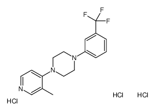 1-(3-methylpyridin-4-yl)-4-[3-(trifluoromethyl)phenyl]piperazine,trihydrochloride Structure