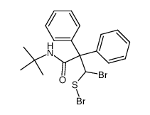 3-bromo-3-bromothio-N-t-butyl-2,2-diphenylpropionamide Structure