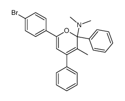 6-(4-Brom-phenyl)-2-dimethylamino-3-methyl-2,4-diphenyl-2H-pyran Structure