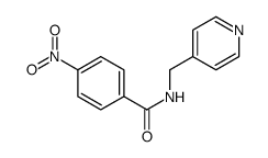 4-硝基-N-(吡啶-4-甲基)苯甲酰胺结构式