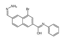 4-bromo-6-methanehydrazonoyl-N-phenylnaphthalene-2-carboxamide Structure