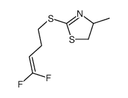 (9CI)-2-[(4,4-二氟-3-丁烯)硫代]-4,5-二氢-4-甲基噻唑结构式