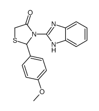 3-(1H-benzimidazol-2-yl)-2-(4-methoxyphenyl)-1,3-thiazolidin-4-one Structure