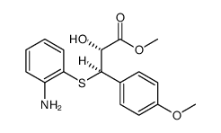 Benzenepropanoic acid, β-[(2-aminophenyl)thio]-α-hydroxy-4-methoxy-, methyl ester, (αR,βR)-rel Structure