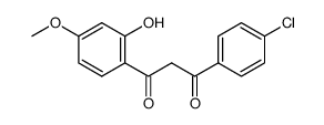 1-(4-chlorophenyl)-3-(2-hydroxy-4-methoxyphenyl)propane-1,3-dione结构式
