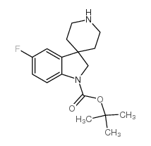 1-Boc-5-氟螺[吲哚林-3,4'-哌啶]结构式