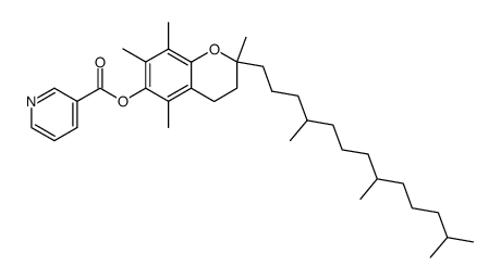 3,4-dihydro-2,5,7,8-tetramethyl-2-(4,8,12-trimethyltridecyl)-2H-1-benzopyran-6-yl nicotinate structure