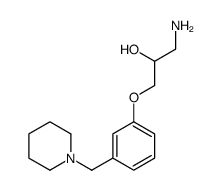 1-amino-3-[3-(piperidin-1-ylmethyl)phenoxy]propan-2-ol结构式