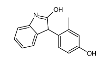3-(4-hydroxy-2-methylphenyl)-1,3-dihydroindol-2-one结构式