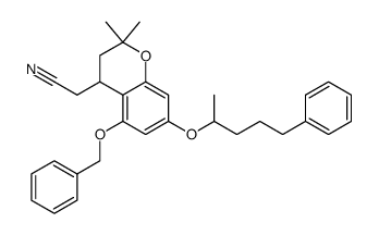 dl-5-Benzyloxy-4-cyanomethyl-2,2-dimethyl-7-(5-phenyl-2-pentyloxy)-3,4-dihydro-2H-benzopyran Structure