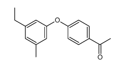 1-[4-(3-甲基-5-乙基苯氧基)-苯基]-乙酮结构式