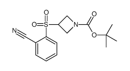 3-(2-氰基苯磺酰基)-氮杂啶-1-羧酸叔丁酯结构式