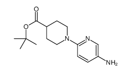 tert-butyl 1-(5-aminopyridin-2-yl)piperidine-4-carboxylate Structure