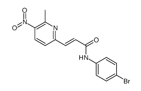 N-(4-bromophenyl)-3-(6-methyl-5-nitropyridin-2-yl)prop-2-enamide Structure
