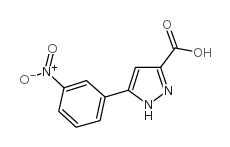 5-(3-硝基苯基)-1H-吡唑-3-羧酸结构式