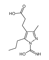 3-(1-carbamoyl-3-methyl-5-propylpyrazol-4-yl)propanoic acid结构式