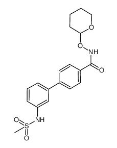 3'-methanesulfonylamino-biphenyl-4-hydroxamic acid tetrahydro-2H-pyran-2-yl ester Structure