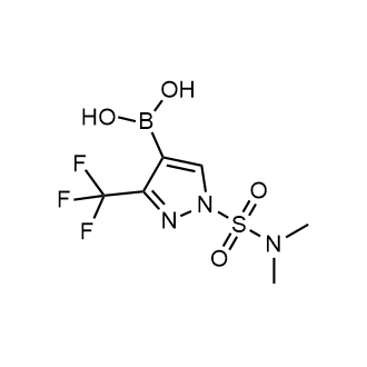 (1-(N,N-二甲基氨磺酰基)-3-(三氟甲基)-1H-吡唑-4-基)硼酸结构式