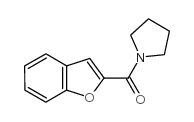 1-(2-苯并呋喃羰基)-吡咯烷结构式